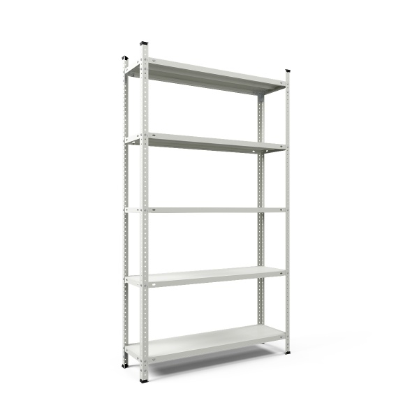 Стелаж 2000x900x500 мм Меткас Комбі сірий метал полиці 5 шт. фарбований (40535205)